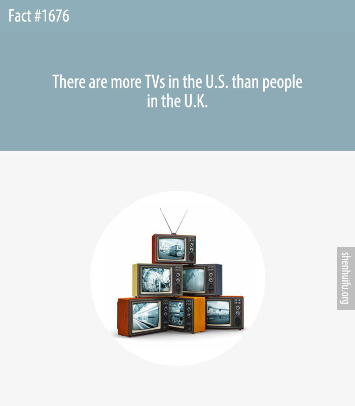 There are more TVs in the U.S. than people in the U.K.