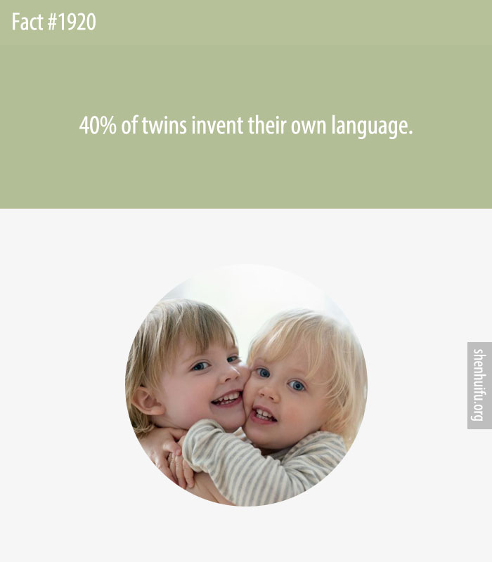 40% of twins invent their own language.