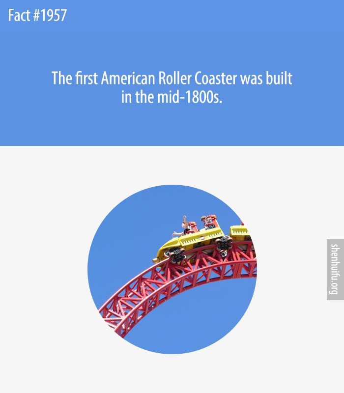 The first American Roller Coaster was built in the mid-1800s.