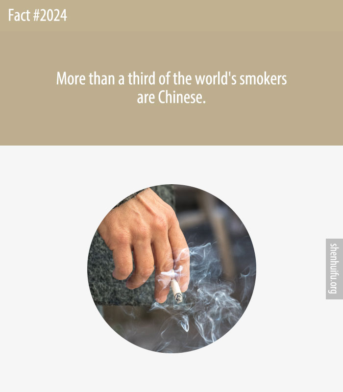 More than a third of the world's smokers are Chinese