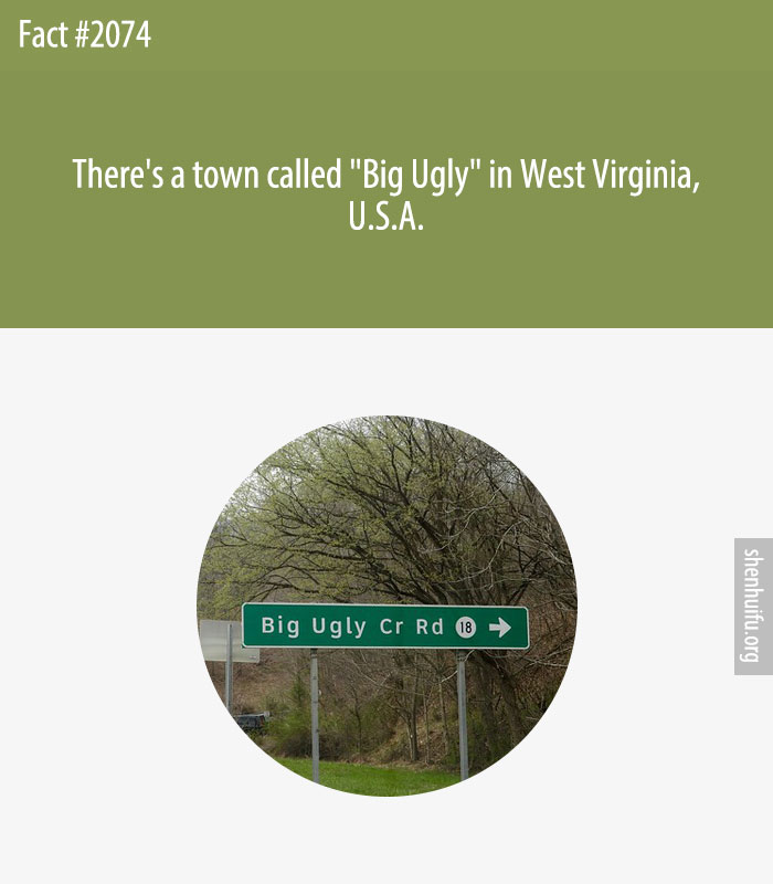 There's a town called 'Big Ugly' in West Virginia, U.S.A.