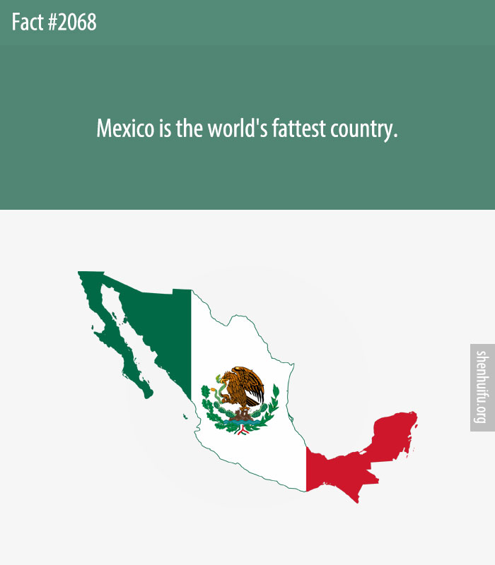 Mexico is the world's fattest country.