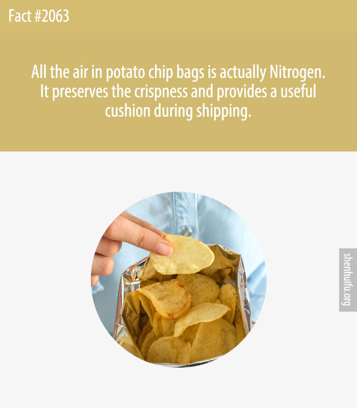 All the air in potato chip bags is actually Nitrogen. It preserves the crispness and provides a useful cushion during shipping.