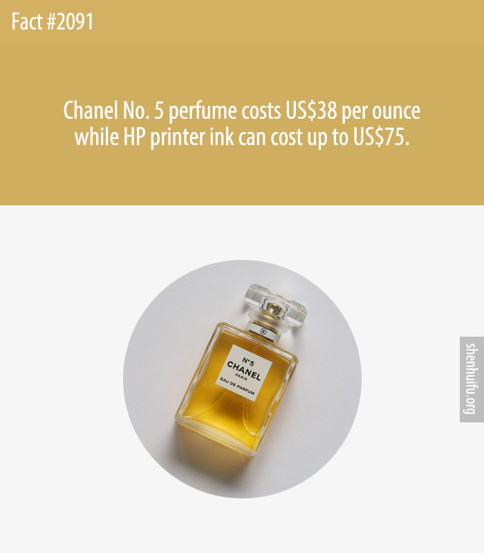 Chanel No. 5 perfume costs US$38 per ounce while HP printer ink can cost up to US$75.