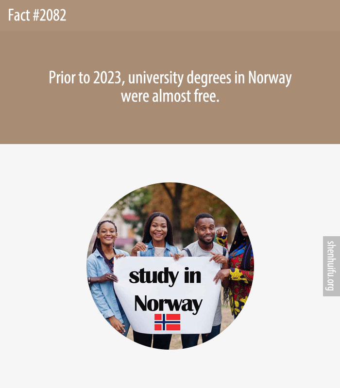 Prior to 2023, university degrees in Norway were almost free.